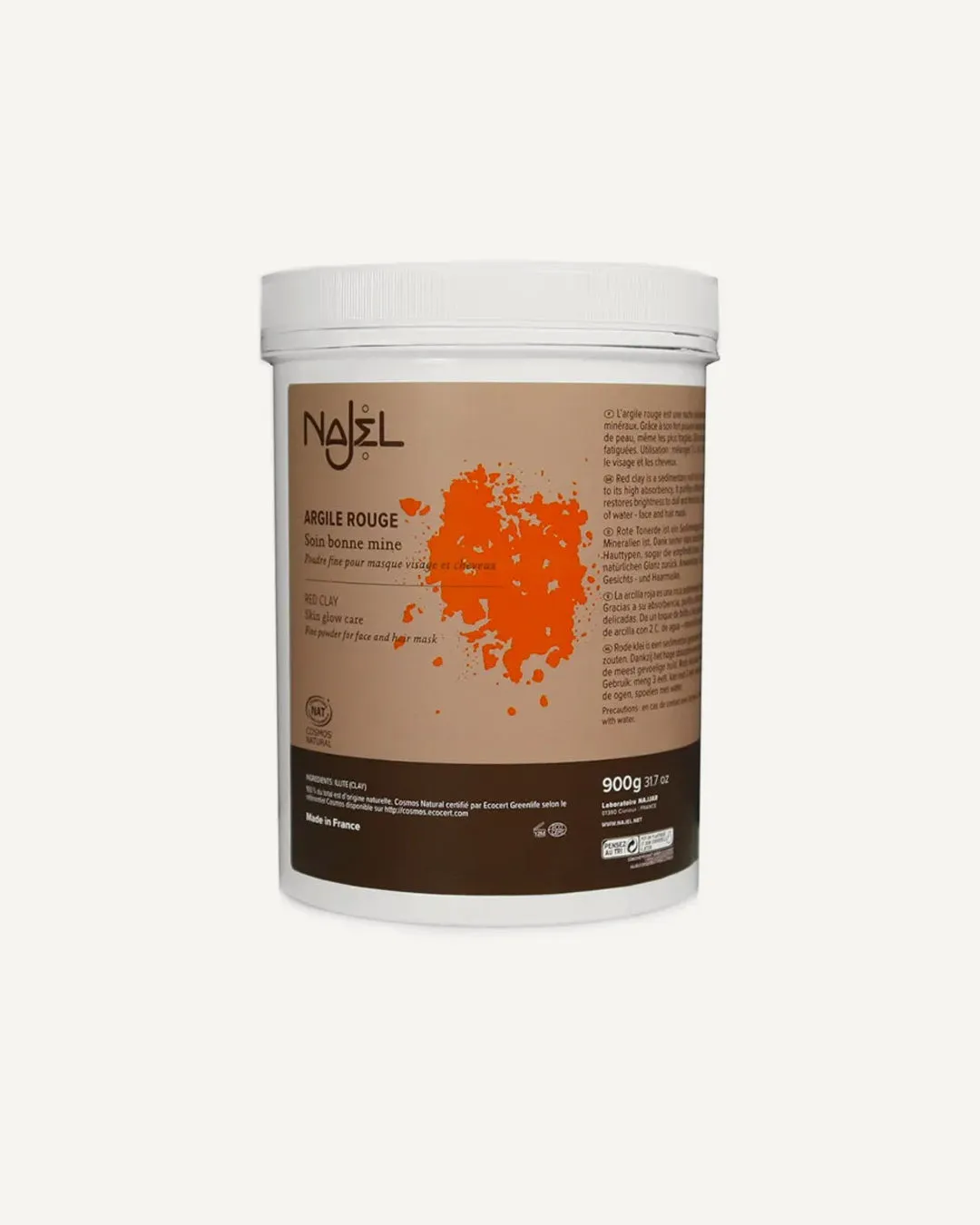Laboratoire Najjar Argile Rouge Poudre 150g peaux grasses