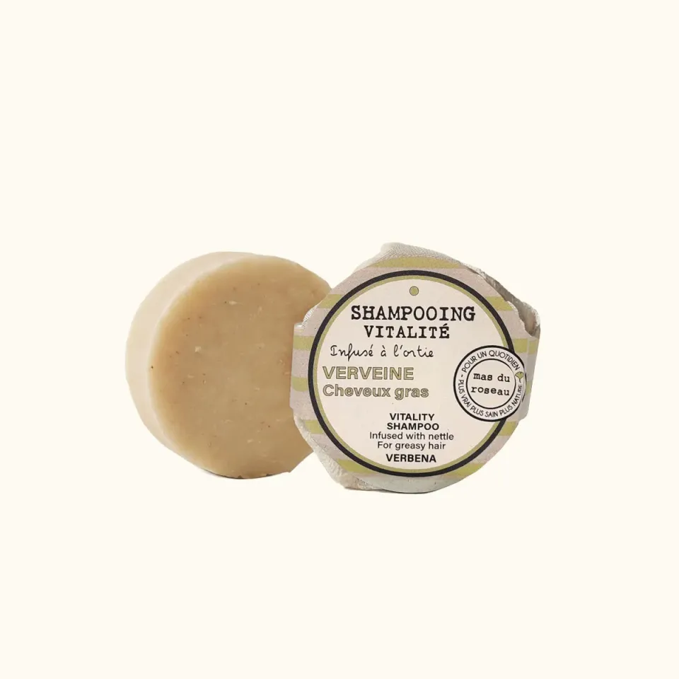 Mas du Roseau Philosophie Vitalité shampoing solide verveine