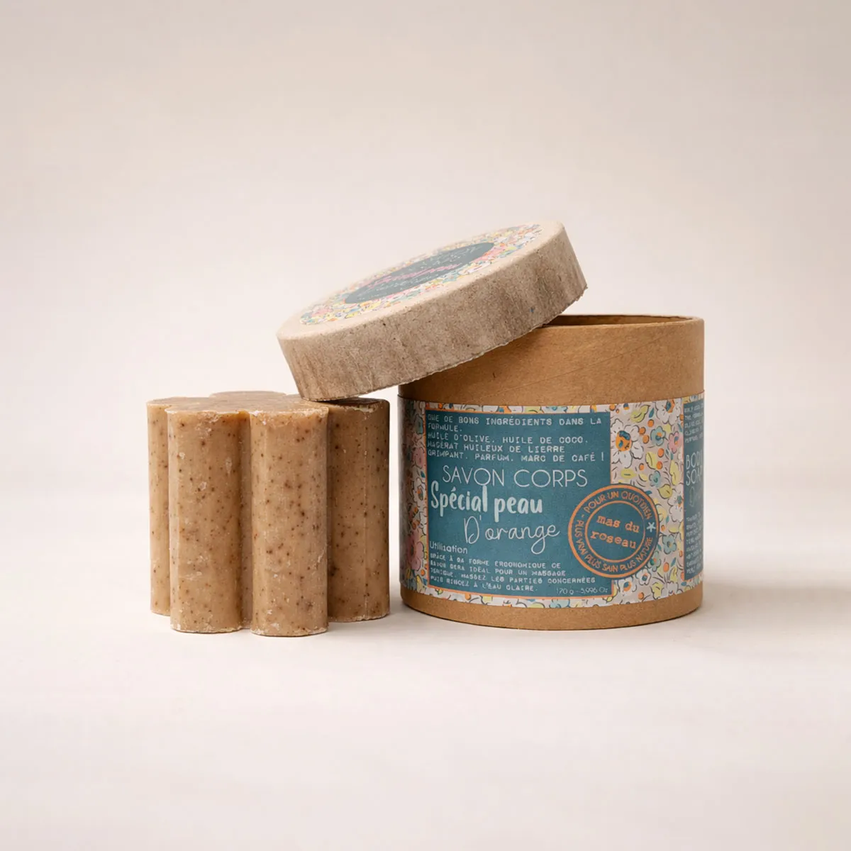 Mas du Roseau Libre peau d’orange savon exfoliant café