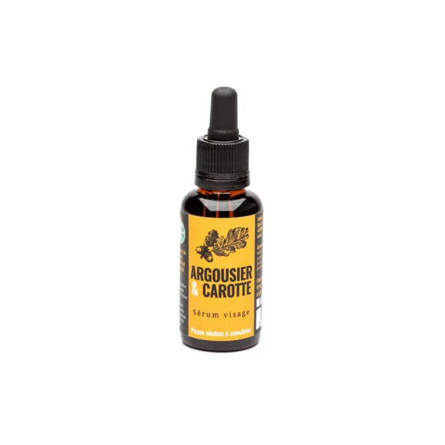 Savonnerie Buissonnière Argousier & Carotte sérum visage 30ml peaux sèches