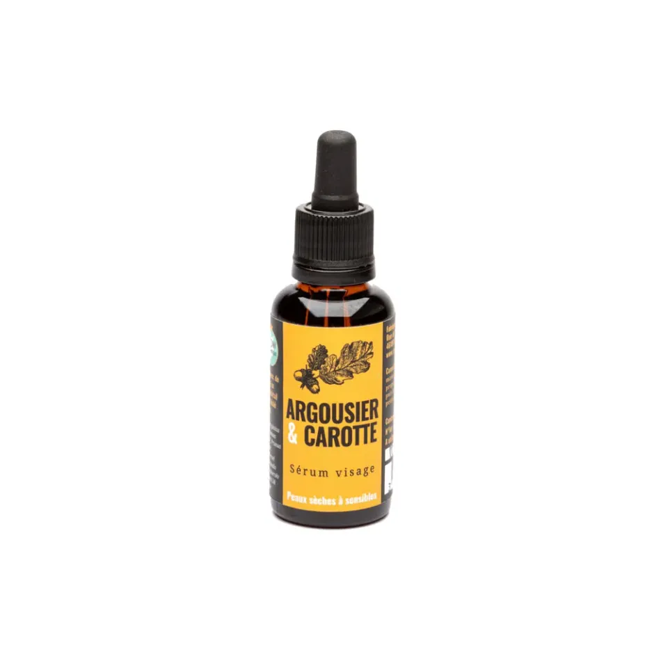 Savonnerie Buissonnière Argousier & Carotte sérum visage 30ml peaux sèches
