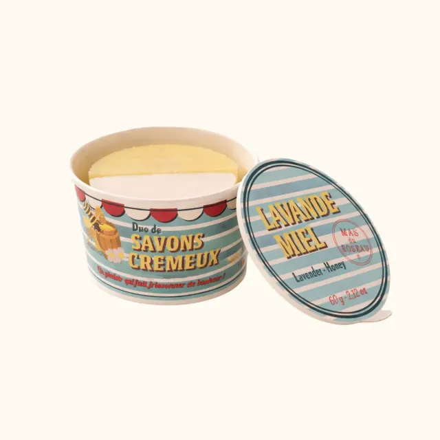 Mas du Roseau Pépites savon glace Lavande & Miel pot 2 parfums