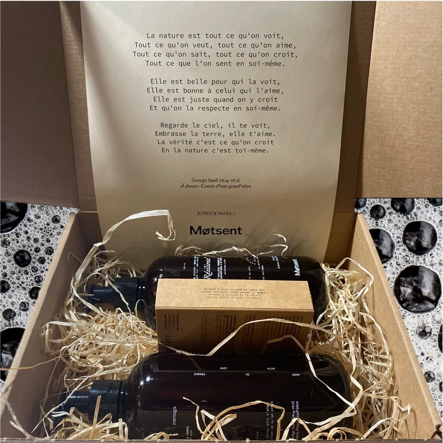 MOTSENT Coffret Cadeau 1 savons solide liquide