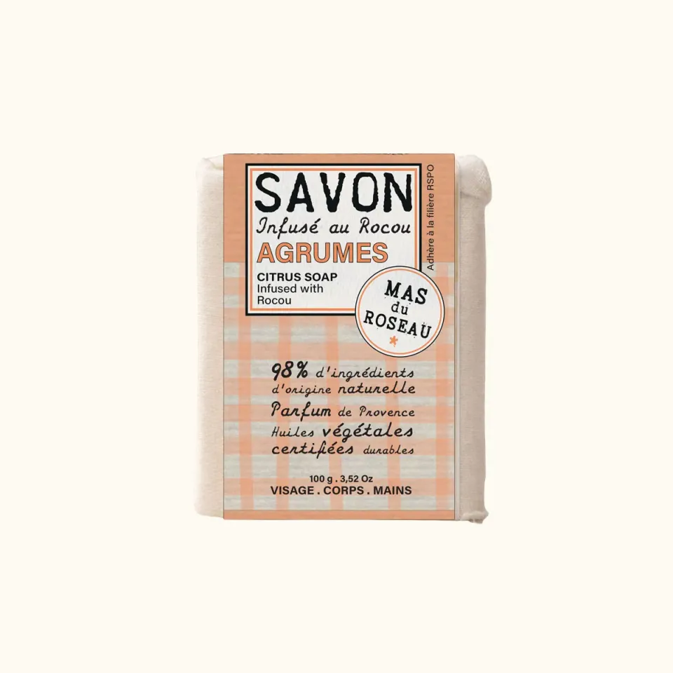 Mas du Roseau Philosophie Agrumes savon solide mini parfum citron