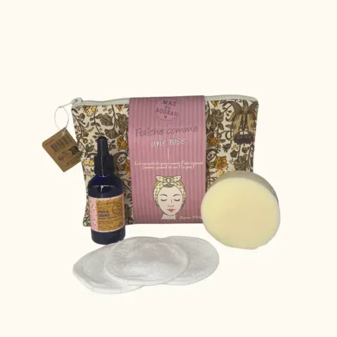 Mas du Roseau Infusions trousse beauté visage lait d'ânesse rose
