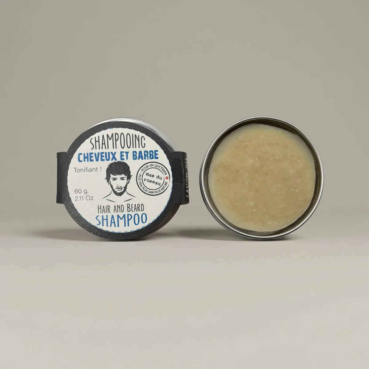 Mas du Roseau Just Men cheveux barbe shampoing solide ortie