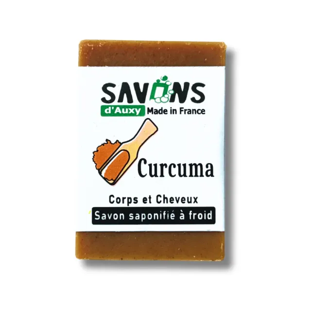 Savons d’Auxy Curcuma savon et shampoing solide 100g