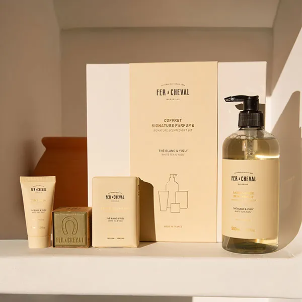 Savonnerie Fer à Cheval coffret Signature Thé Blanc Yuzu 4 soins