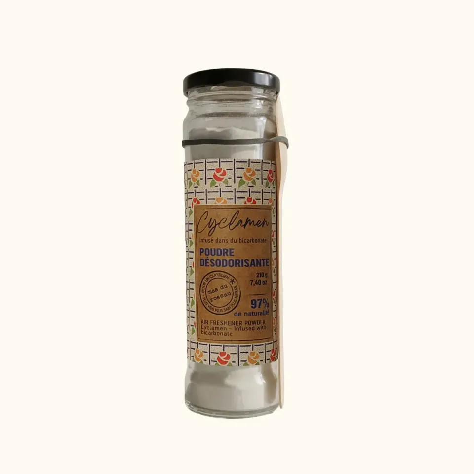 Mas du Roseau Infusion Cyclamen poudre désodorisante bicarbonate