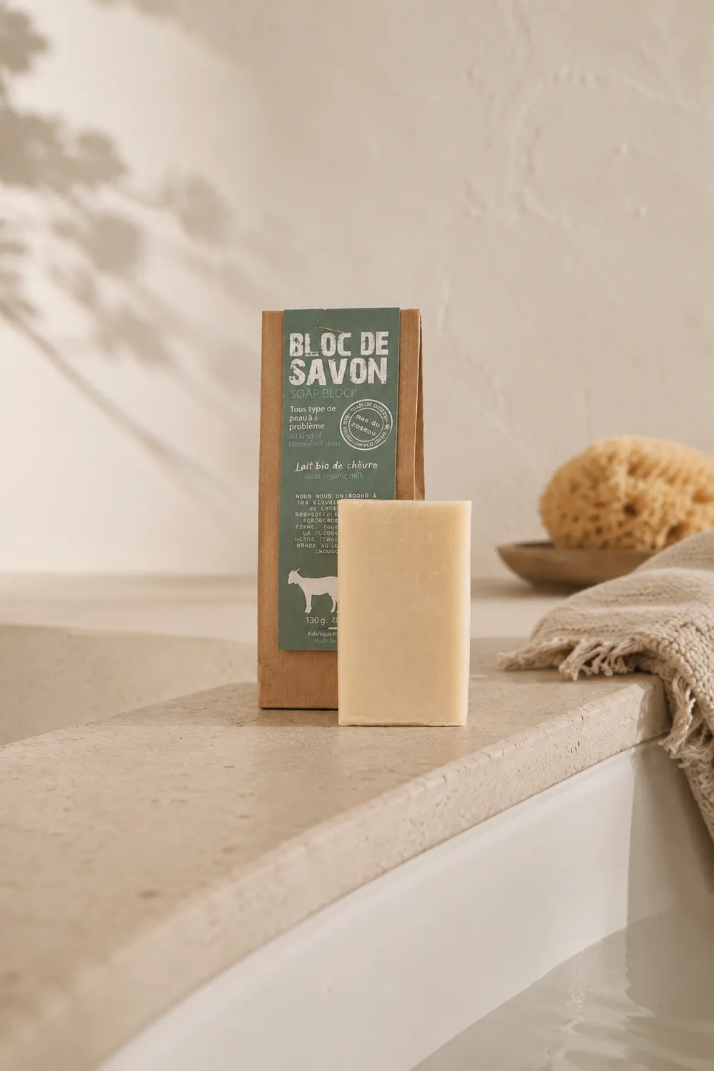 Mas du Roseau Collecte Lait bio de chèvre savon solide sans parfum