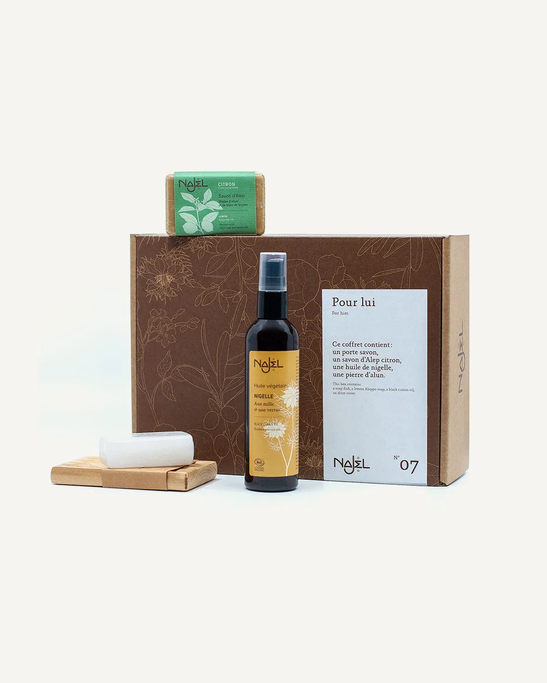 Laboratoire Najjar Coffret pour lui savon Alep nigelle alun