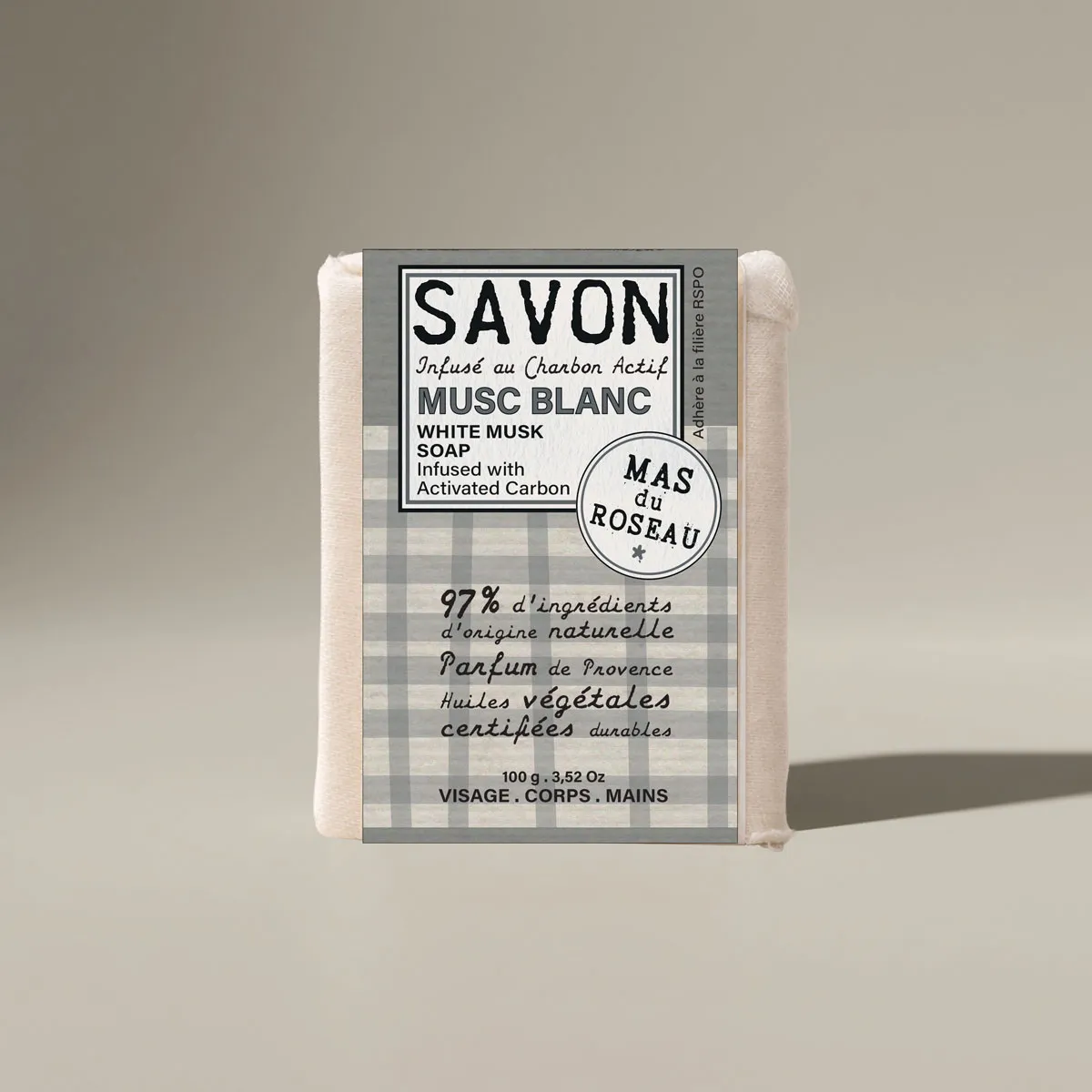 Mas du Roseau Philosophie Savon Solide Musc Blanc Mini Doux