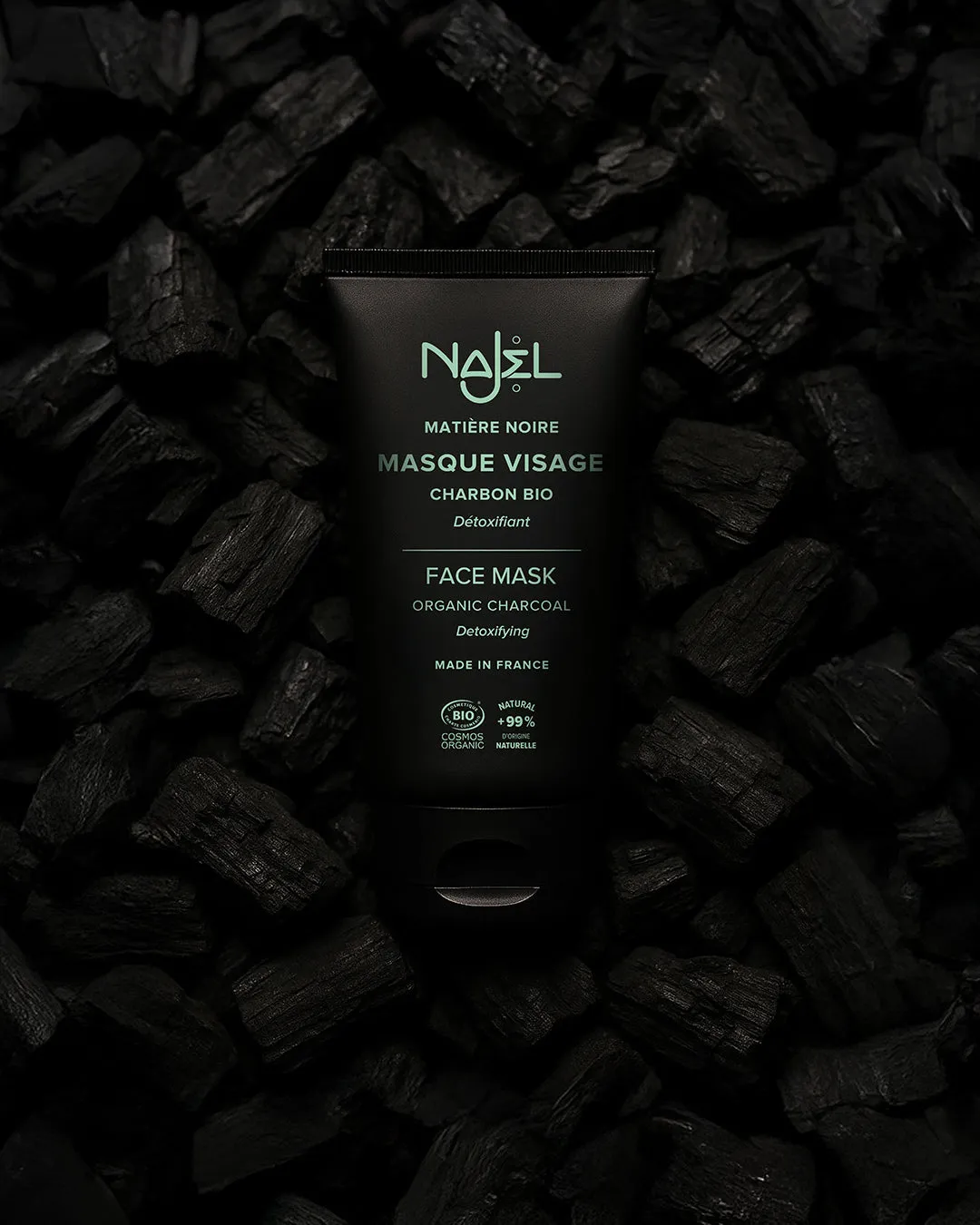 Najel masque visage charbon bio purifiant 75ml
