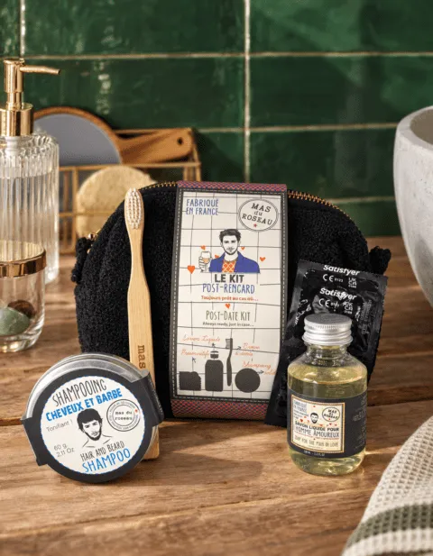 Mas du Roseau Just Men Post-rencard kit soin gingembre trousse