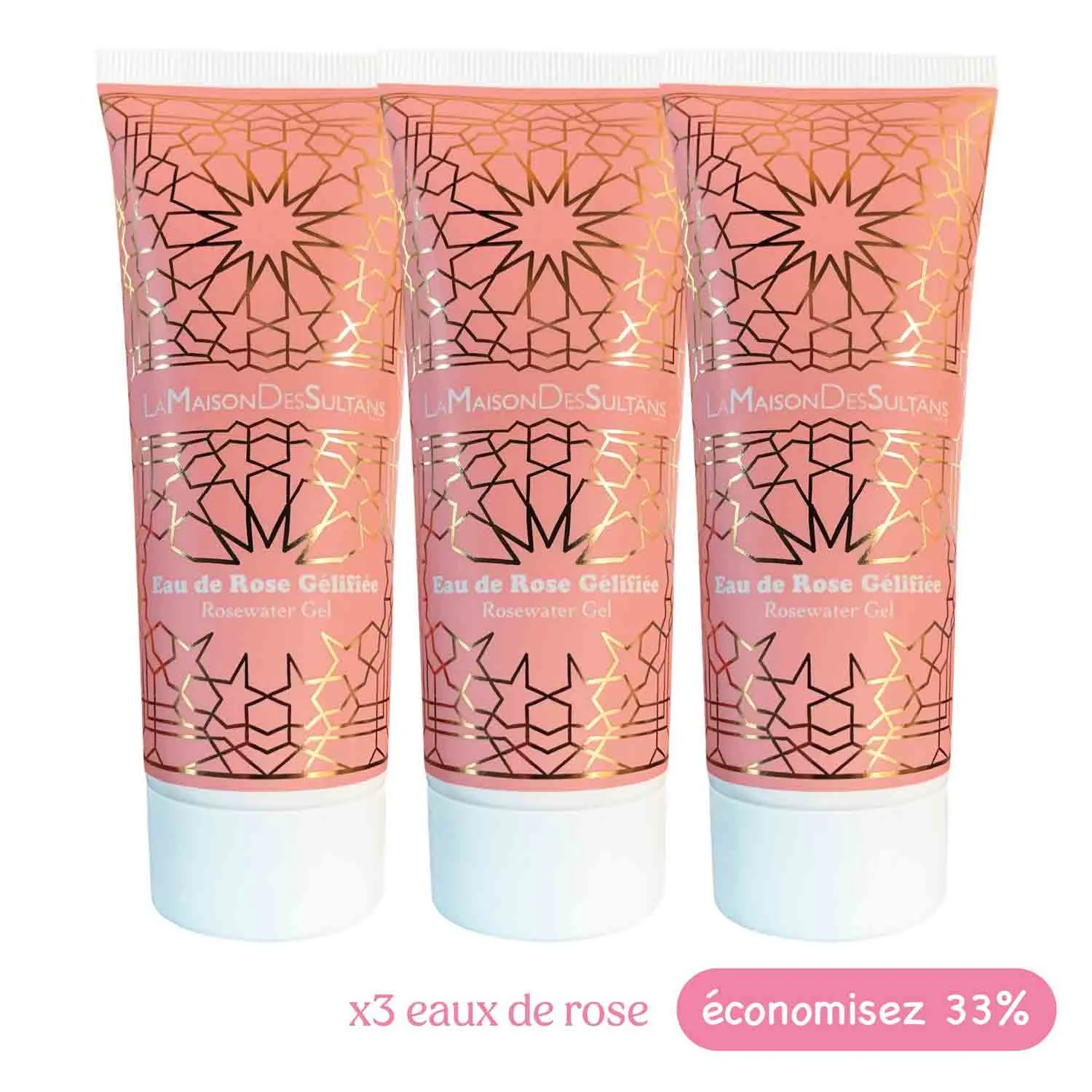 La Maison des Sultans Eau de Rose gel tonique visage rose Damas