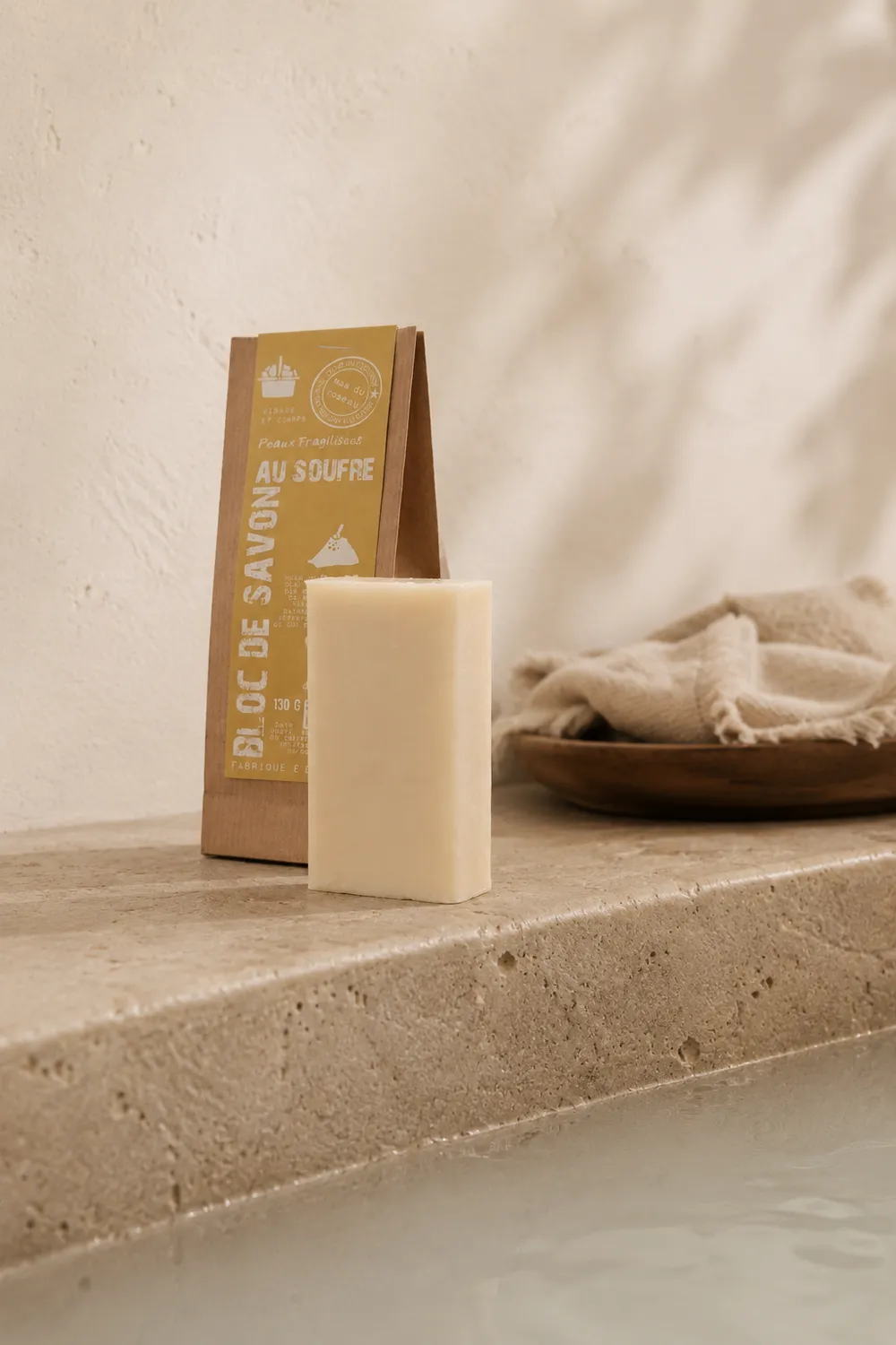 Mas du Roseau Collecte Soufre bloc savon sans parfum