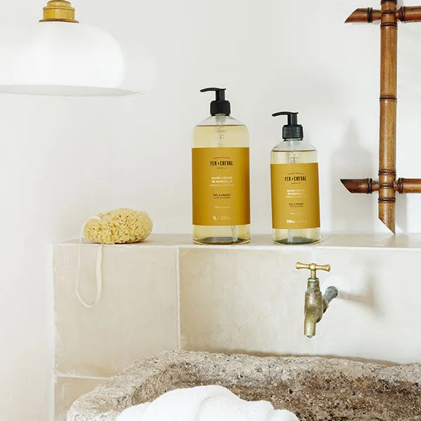 Fer à Cheval Miel & Amande savon liquide 1L parfum gourmand