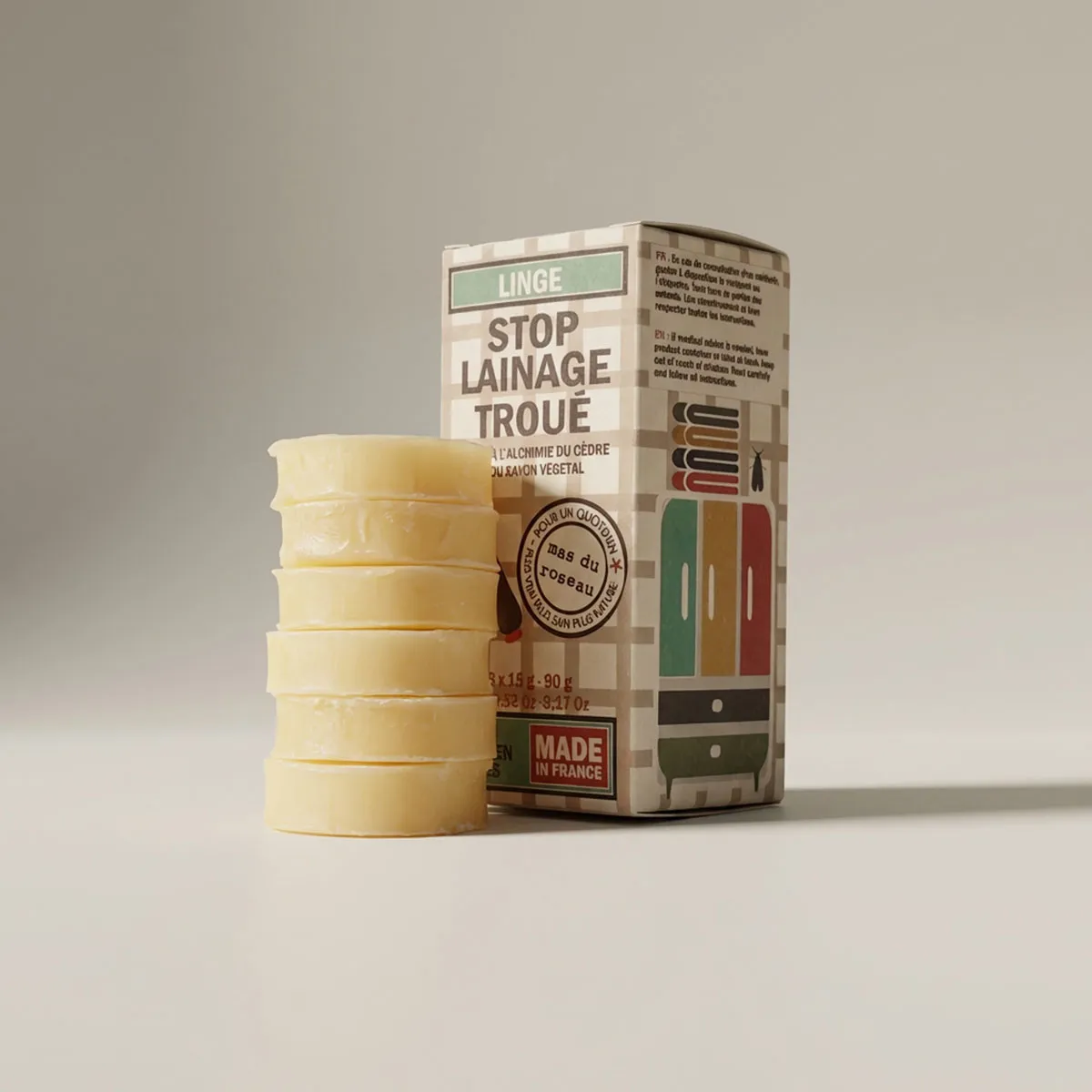 Mas du Roseau Éco&Bô Stop Lainages Troués parfum cèdre