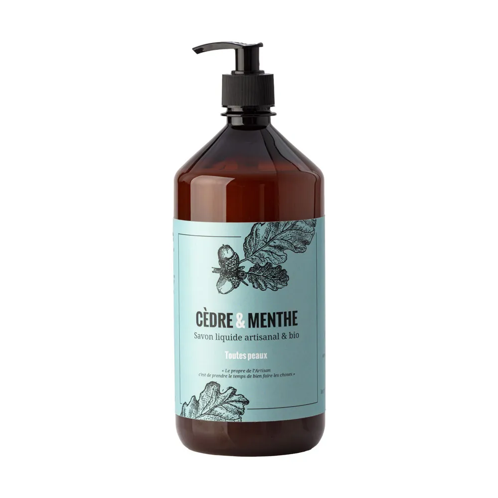 Savonnerie Buissonnière Cèdre Menthe savon liquide bio toutes peaux