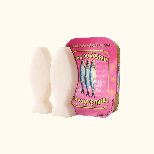 Mas du Roseau Pépites Sardine Vétiver savon solide boîte 2 pièces