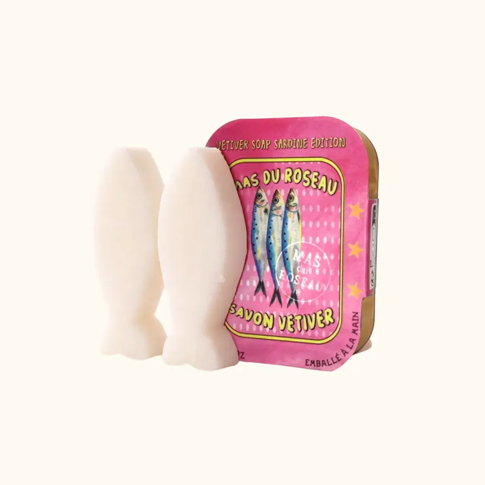 Mas du Roseau Pépites Sardine Vétiver savon solide boîte 2 pièces