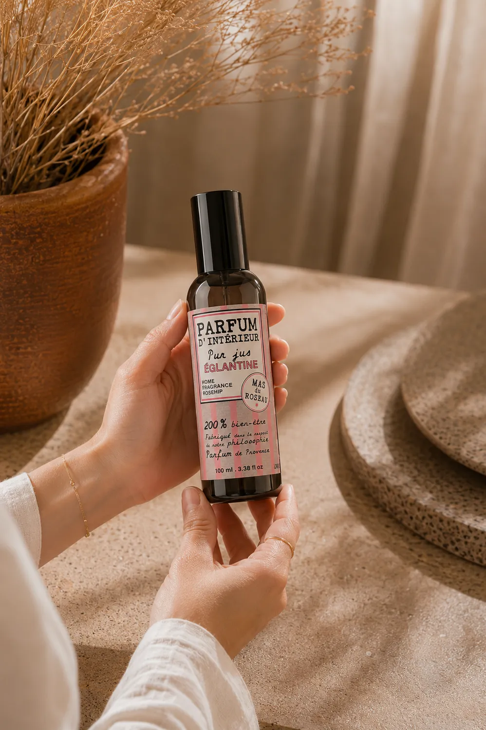 Mas du Roseau Philosophie parfum d'intérieur Églantine floral