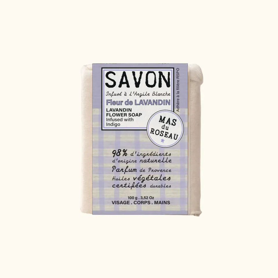 Mas du Roseau Philosophie savon solide Lavande apaisant