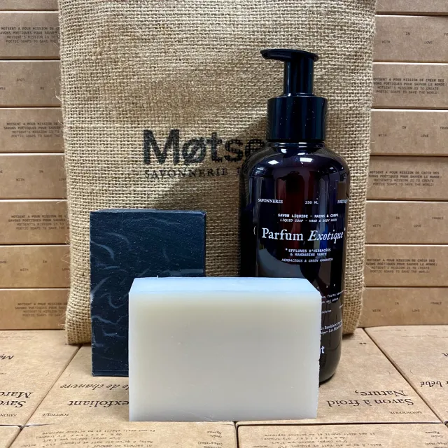 MOTSENT Trio 2 savons solides + 1 liquide coffret