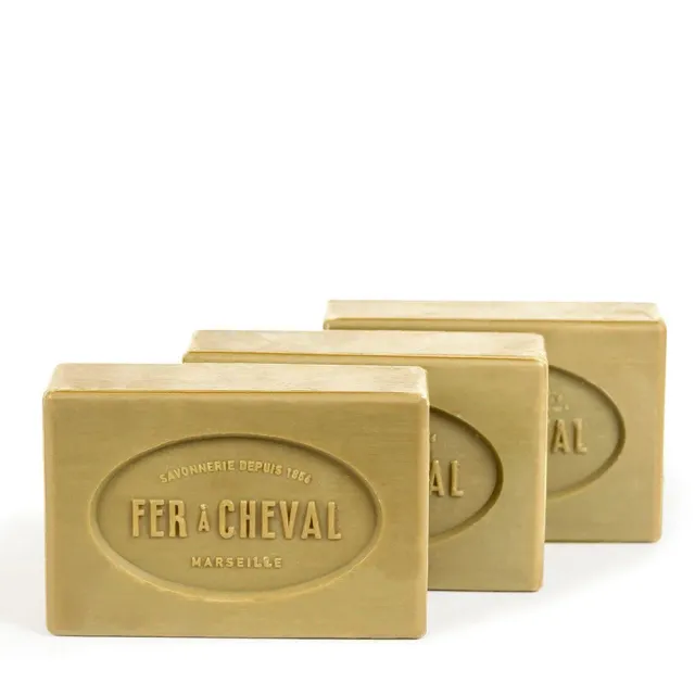 Savonnerie Fer à Cheval Pur Olive lot 3x250g savon de Marseille extra pur