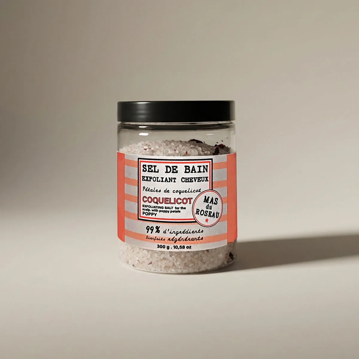 Mas du Roseau Philosophie sel exfoliant cuir chevelu Coquelicot