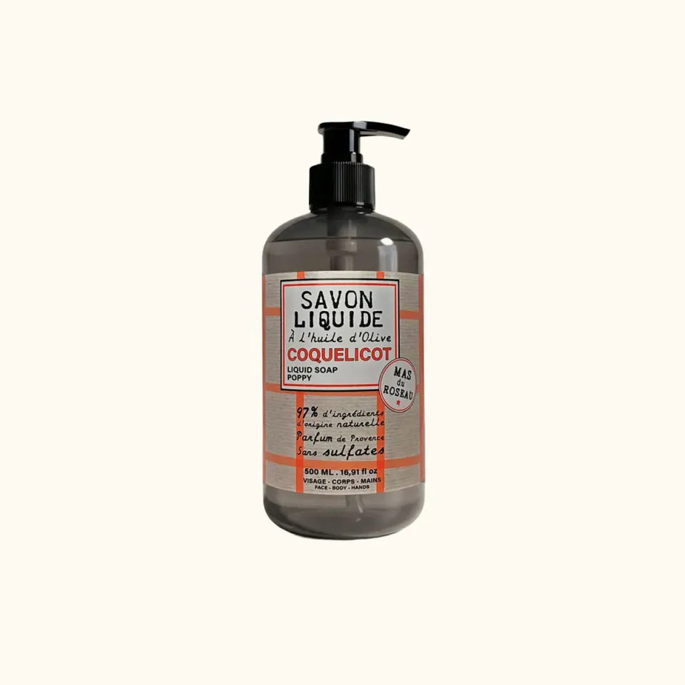 Mas du Roseau Philosophie savon liquide Coquelicot floral Provence