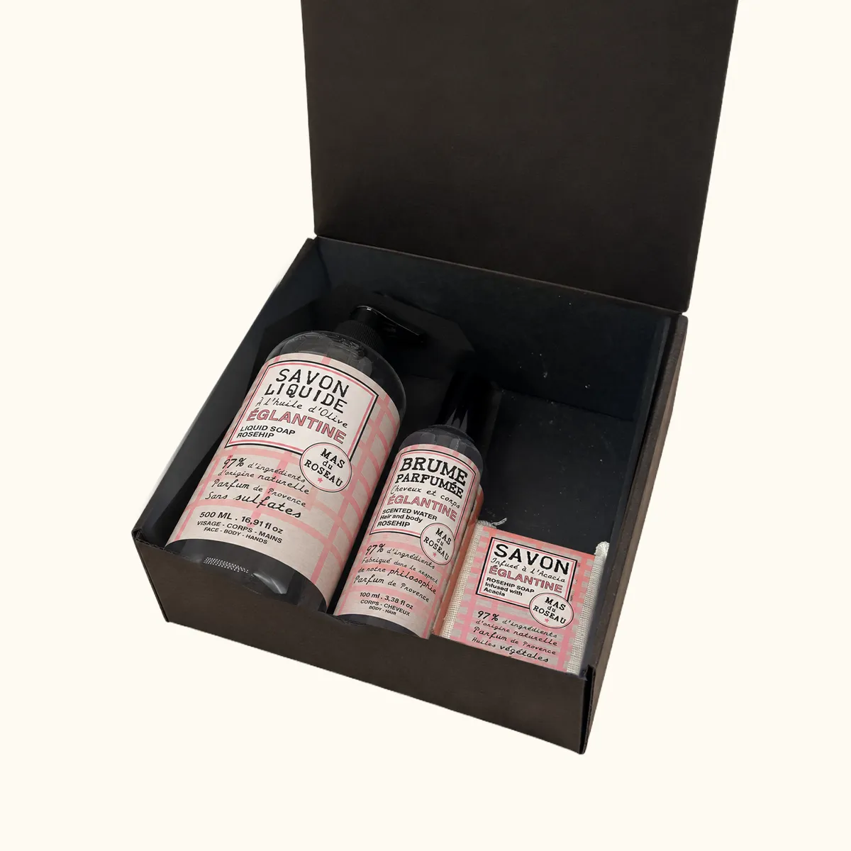Mas du Roseau Philosophie Eglantine coffret savon et brume