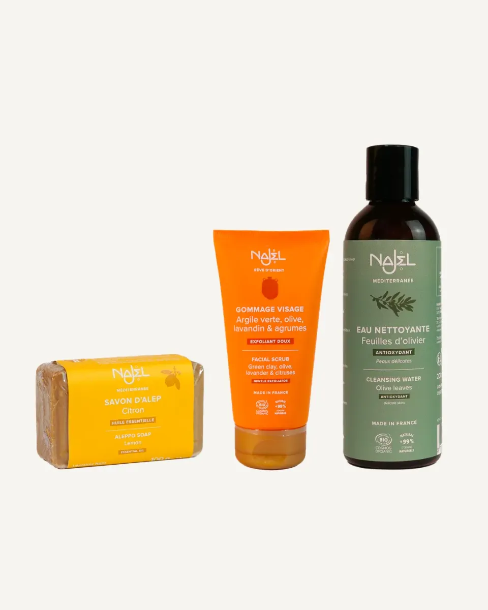 Najel Routine Anti-Pollution coffret visage 3 soins purifiant