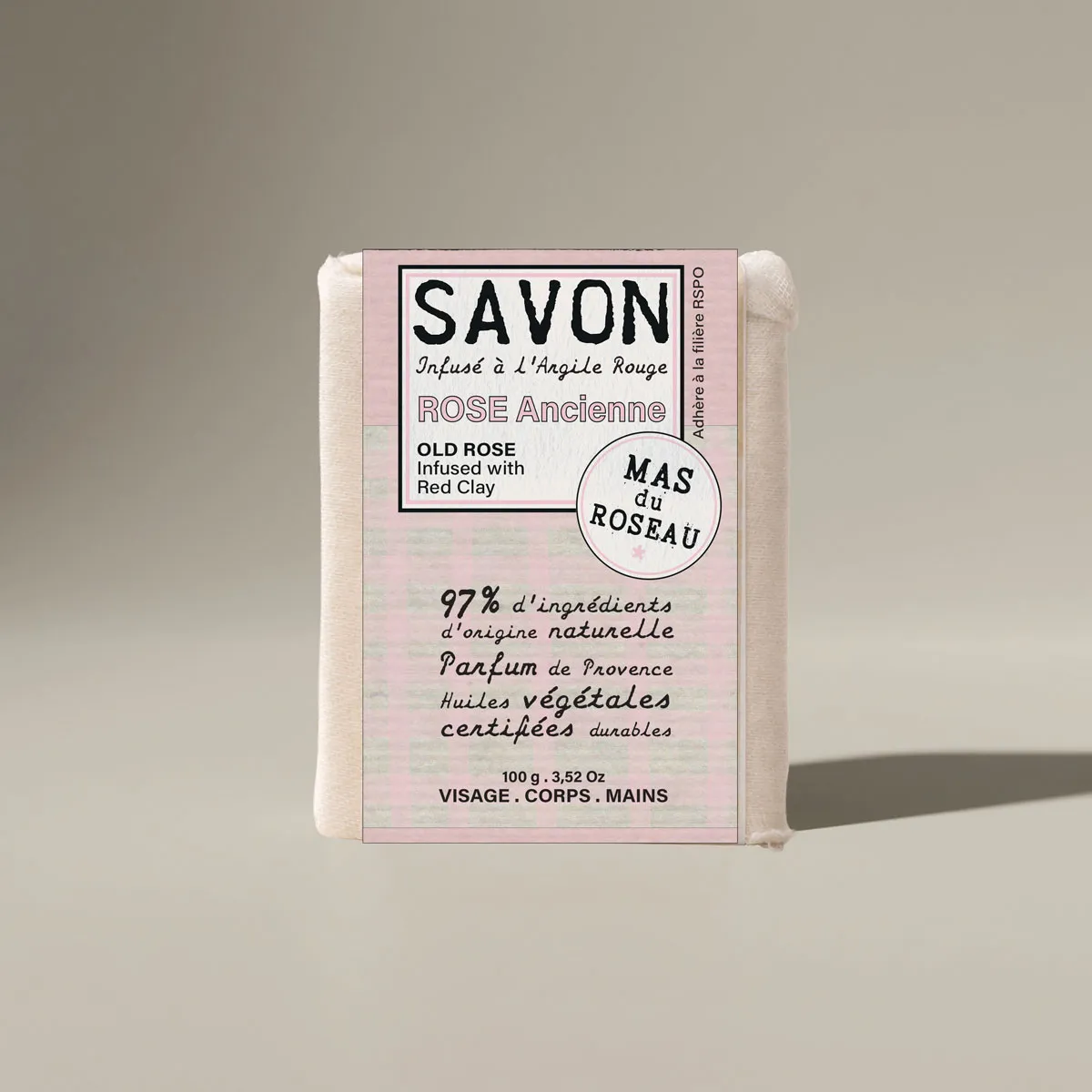 Mas du Roseau Philosophie Rose Ancienne savonnette florale