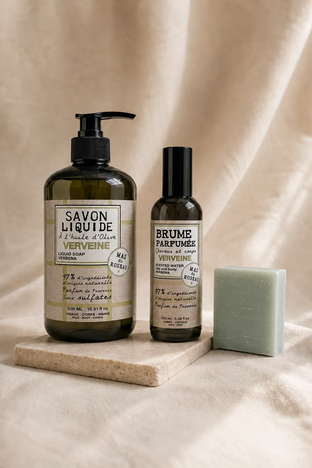 Mas du Roseau Philosophie Verveine coffret savon brume mains