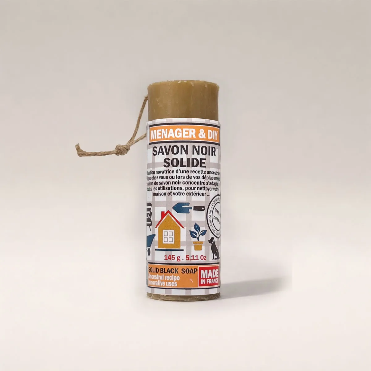 Mas du Roseau Éco&Bô Stick savon noir solide ménager