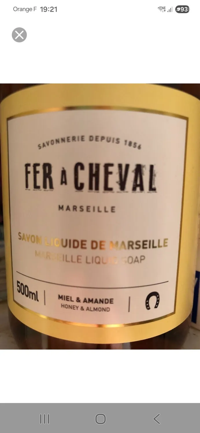 Fer à Cheval Jasmin Ambré savon liquide 500ml argan