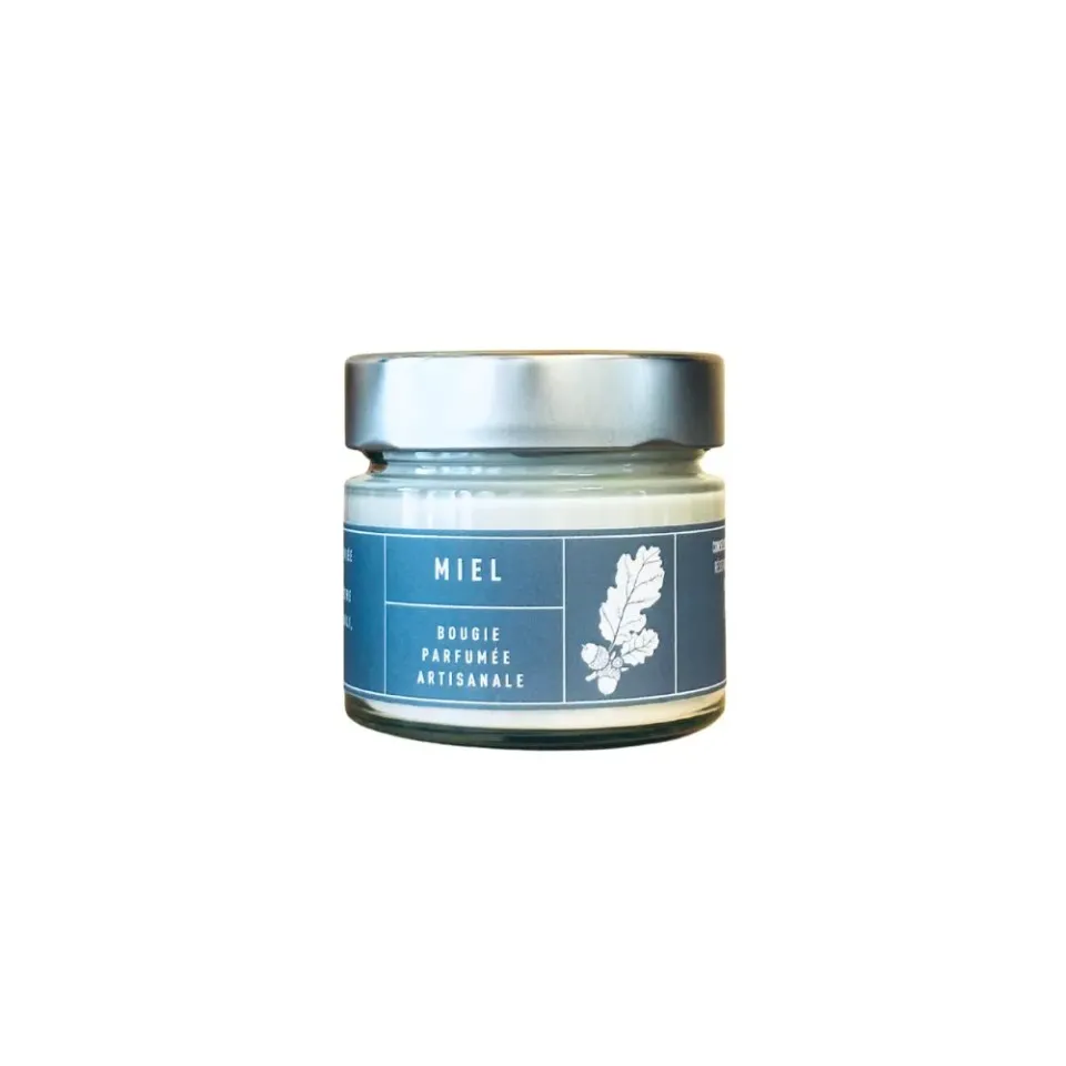 Savonnerie Buissonnière Miel bougie parfumée 150g mèche bois