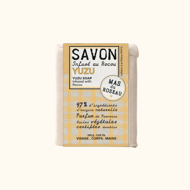 Mas du Roseau Philosophie Yuzu savon solide mini format