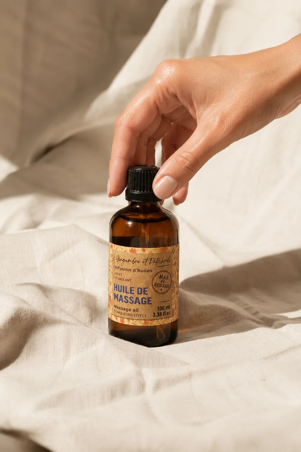 Mas du Roseau Infusions Stimulante huile de massage gingembre