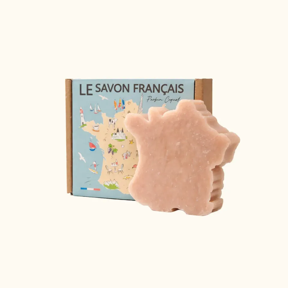 Mas du Roseau Pépites Coquelicot savon carte de France poudré