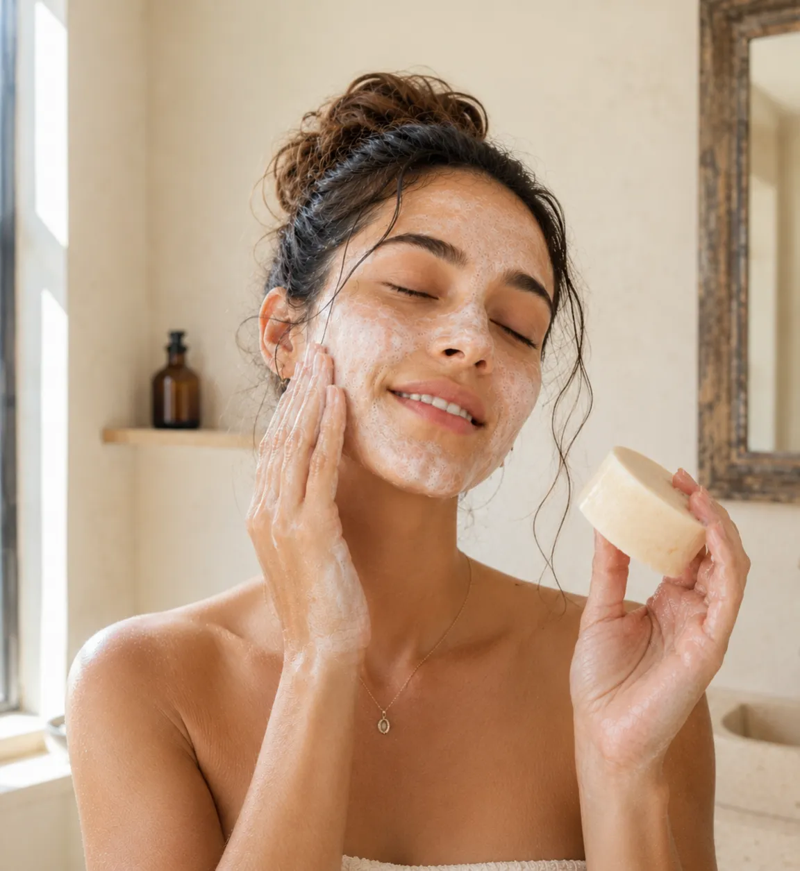 Mas du Roseau Collecte savon masque lait chèvre tea tree visage