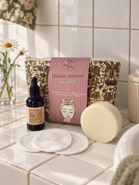 Mas du Roseau Infusions trousse beauté visage lait d'ânesse rose