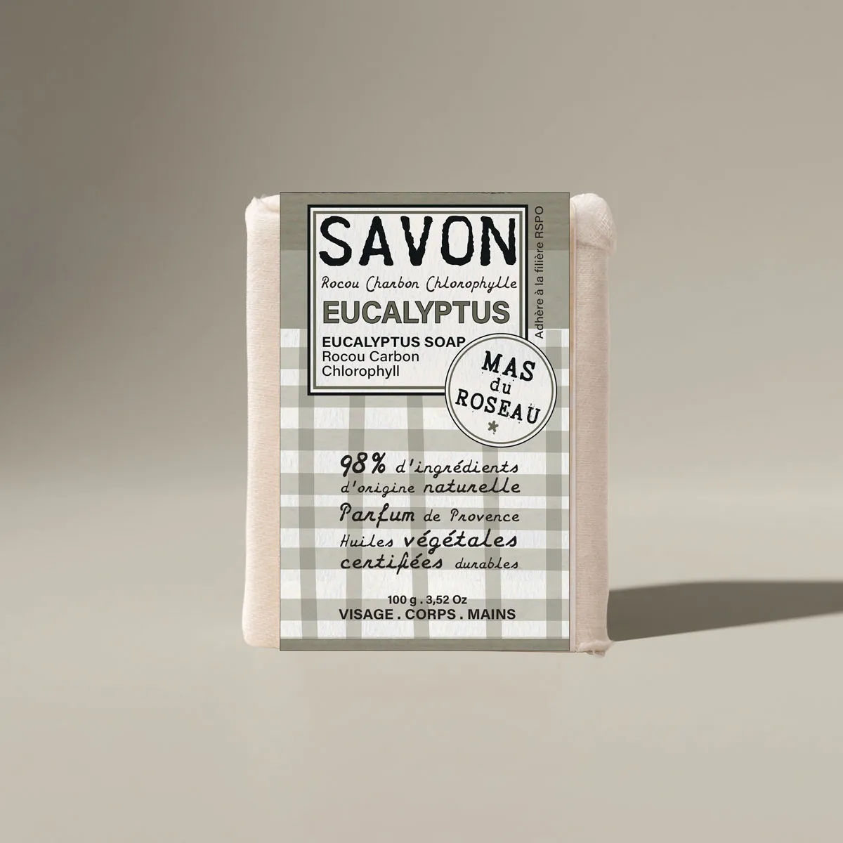 Mas du Roseau Philosophie Eucalyptus savonnette fraîche visage