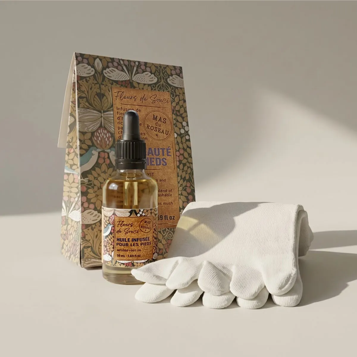 Mas du Roseau Infusions kit huile pieds souci coton