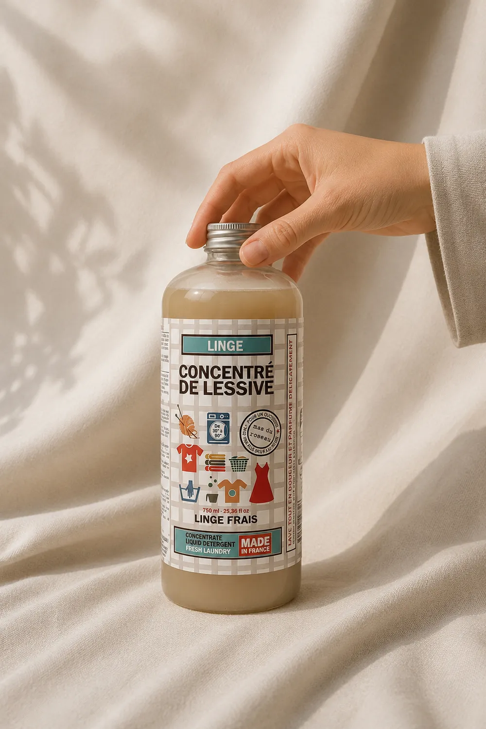Mas du Roseau Éco&Bô Concentré de Lessive linge frais