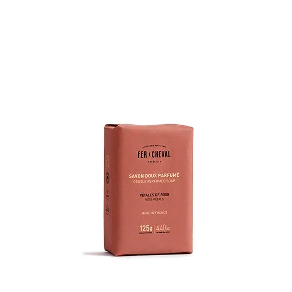 Fer à Cheval Savon Doux Pétales de Rose savonnette 125g rose