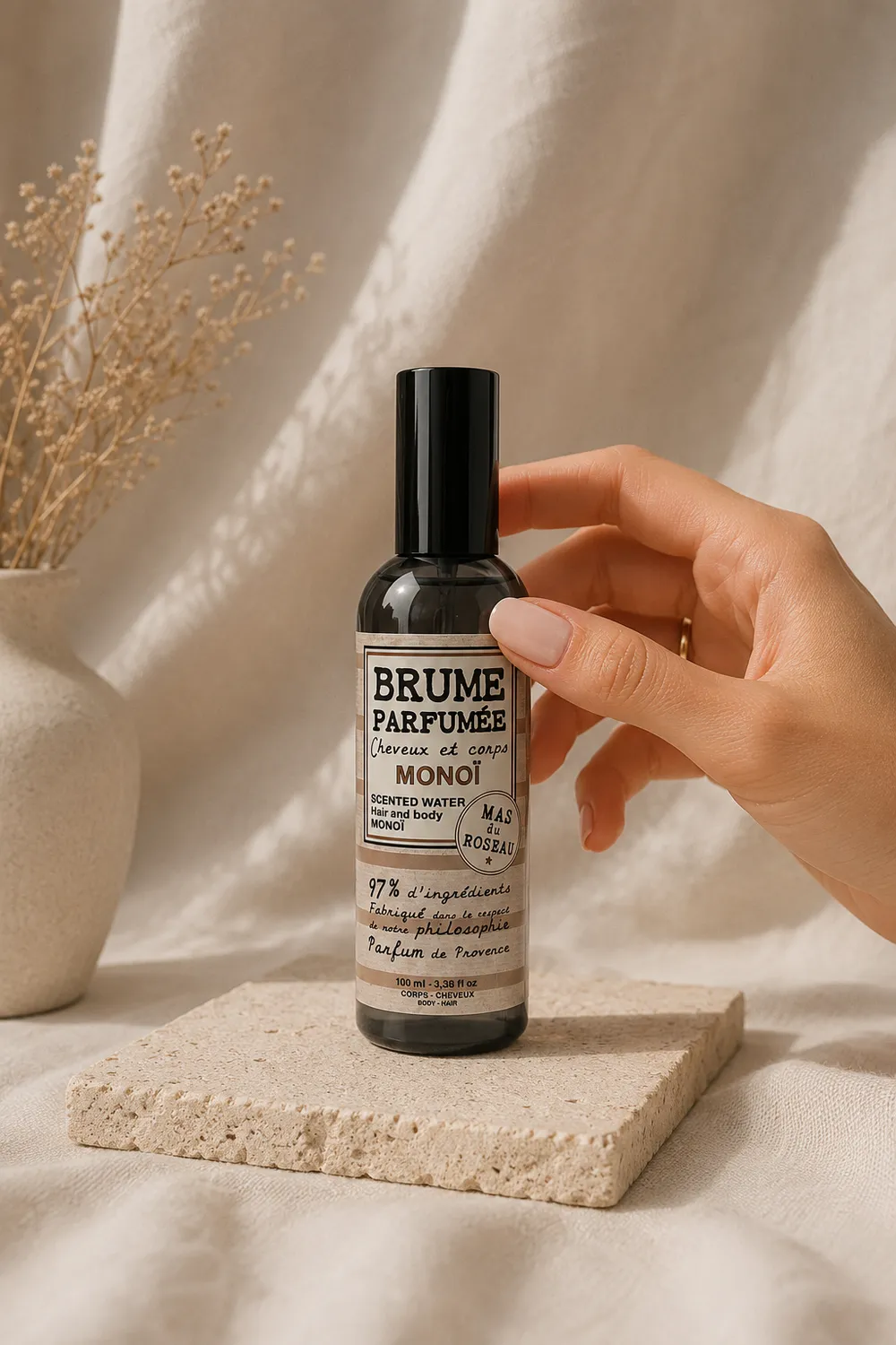 Mas du Roseau Philosophie Monoï brume parfumée corps