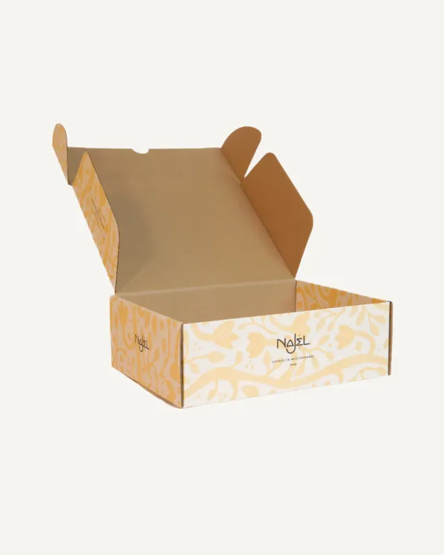 Laboratoire Najjar boîte cadeau beige coffret vide 6 produits