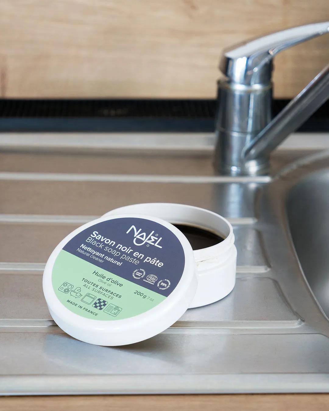 Najel Savon noir en pâte nettoyant 200 g olive